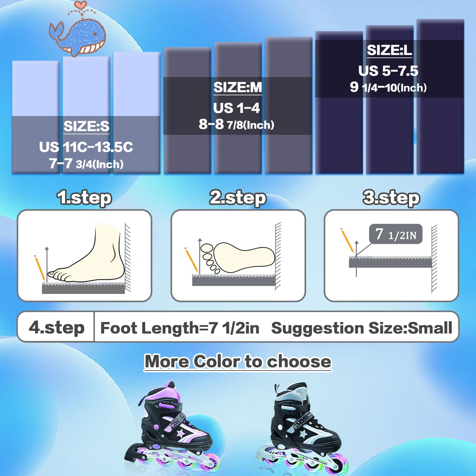SMOOJOY Kids Inline Skates for Boys, Girls and Youth, All Light-Up Wheels Aluminum Frame Blade Green Skate for Beginners Ages 5-8, Perfect for Indoors and Outdoors