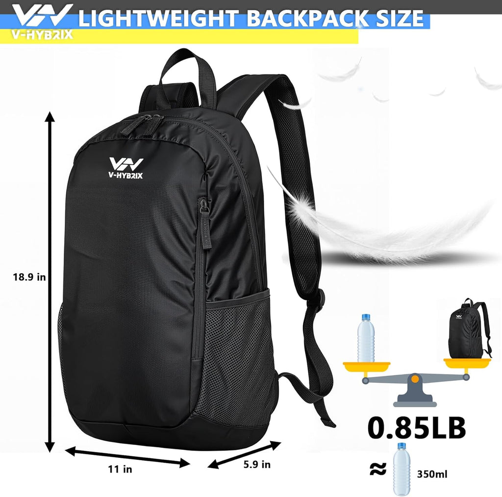 Skiennix 30L Commuter Backpack - Lightweight Waterproof Laptop Bag for Travel & School - Black