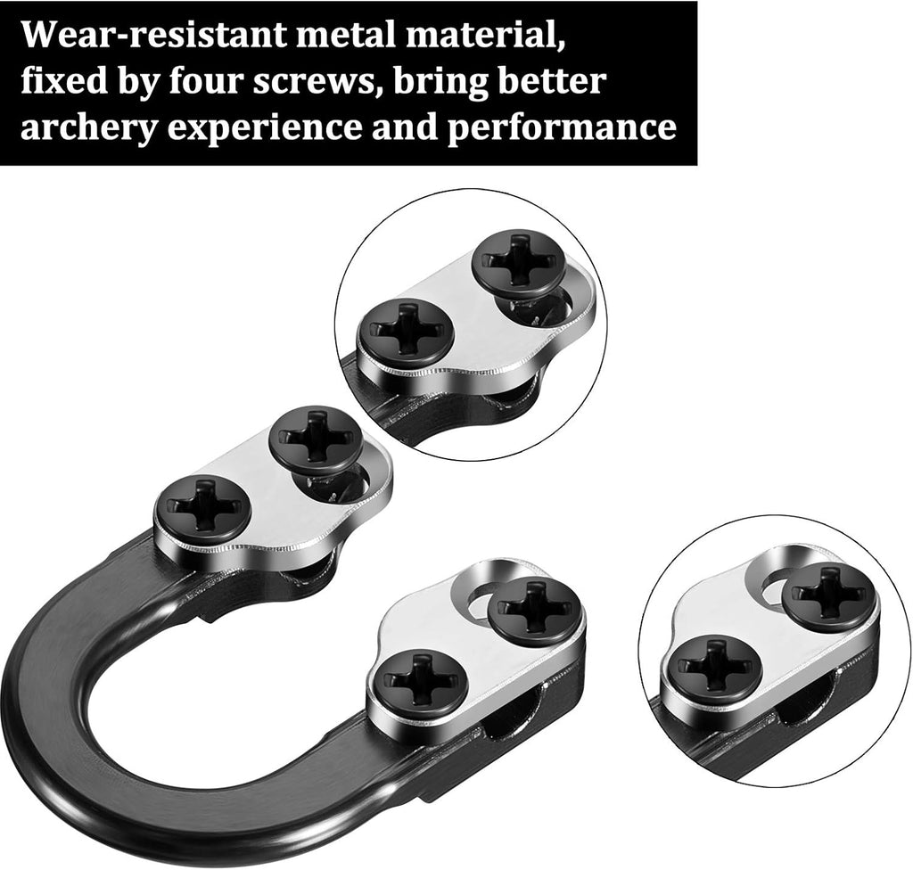 Sumind Archery D Loop Set - Metal U Nock D Ring Buckle Release for Compound Bow | Includes Screwdrivers
