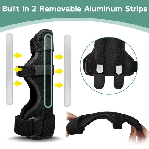 Mezeic Pinky Ring Finger Splint, Boxer Fractures Finger Support for Right & Left Hand, Metacarpal Little Trigger Fingers Immobilizer Straightener Hand Brace for Arthritis, Tendonitis, Pain Relief