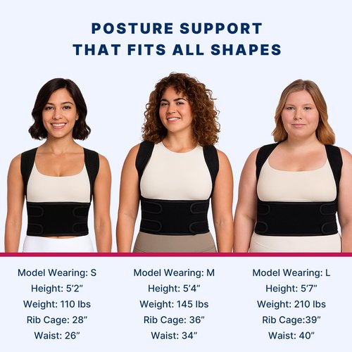 Fit Geno Posture Corrector - Adjustable Back Brace for Scoliosis & Back Pain Relief | Unisex Design