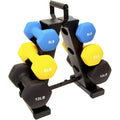 BalanceFrom Neoprene Dumbbells, 3 Pair Hand Weights Set with Stand, 50 Lb, Multi-Color