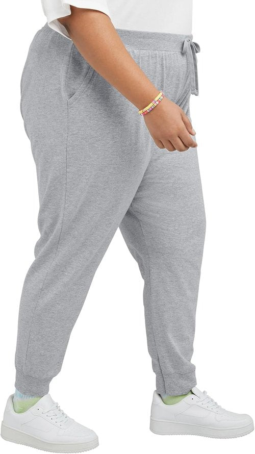 Hanes Women's Cotton Joggers - 100% Jersey Sweatpants with 29" Inseam for Ultimate Comfort
