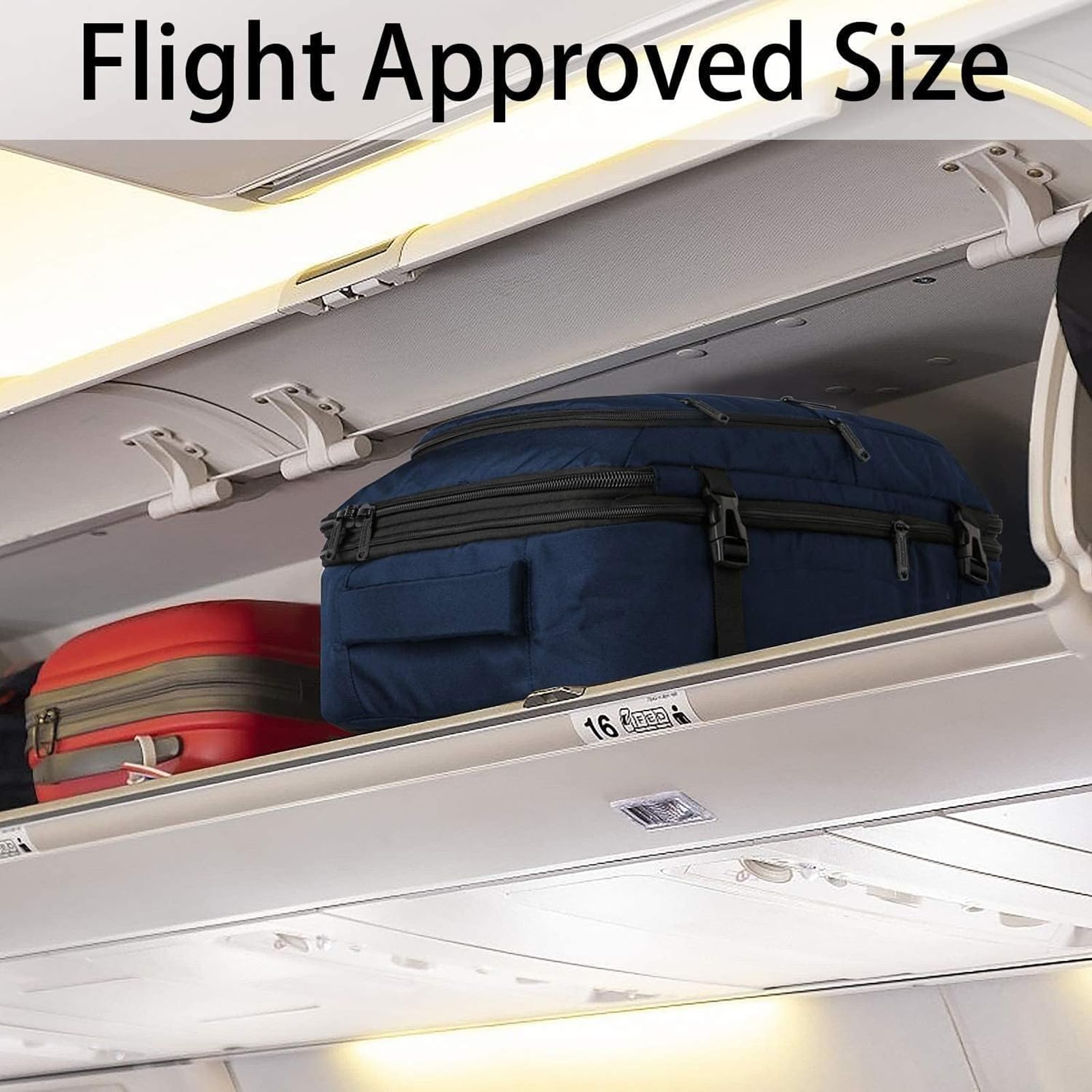 Vancropak 35L Traveling Backpack, Airplane Approved Travel Carry on Bag hand luggage, Water Resistant Lightweight Luggage Suitcase Backpack Overnight Weekender Business Daypack Bag for Men Women, Blue