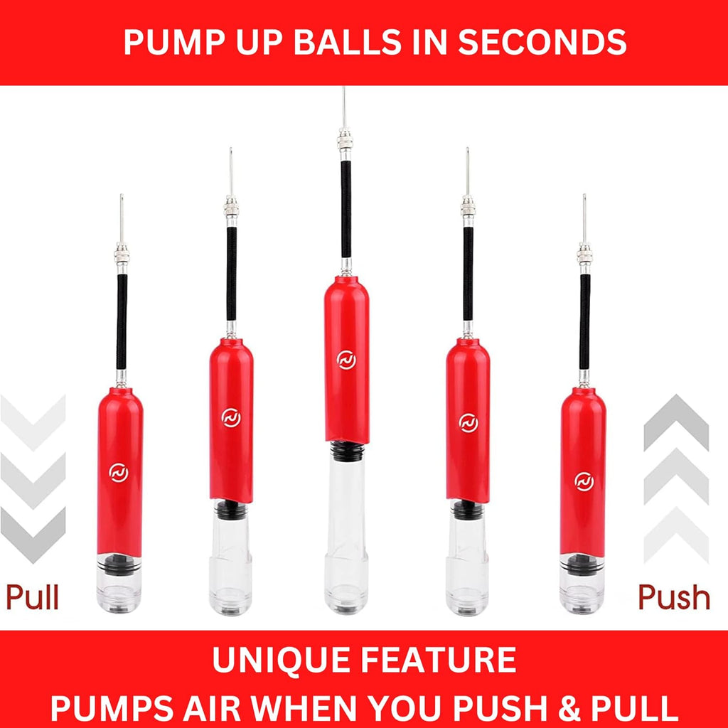 Skiennix Ball Pump for Sports - 5 Needles Included | Ideal for Basketball, Soccer, Volleyball & Football