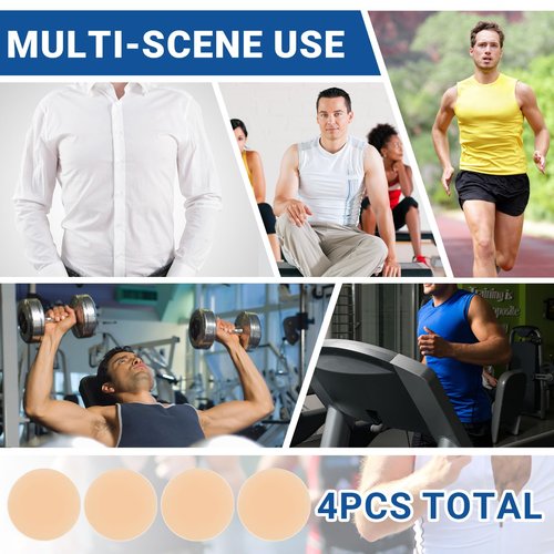 Funnysoft 4 Pcs 4/12 Pcs Nipple Covers Men Reusable Silicone, No Show Anti-Chafe Sweat-Resistant Sport Men Nipple Shield for Runner Gym