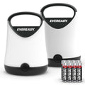 Eveready LED Camping Lantern X-250 (2-Pack), Super Bright Tent Lights, Rugged Water Resistant LED Lanterns, 100 Hour Run-time (Batteries Included), Black