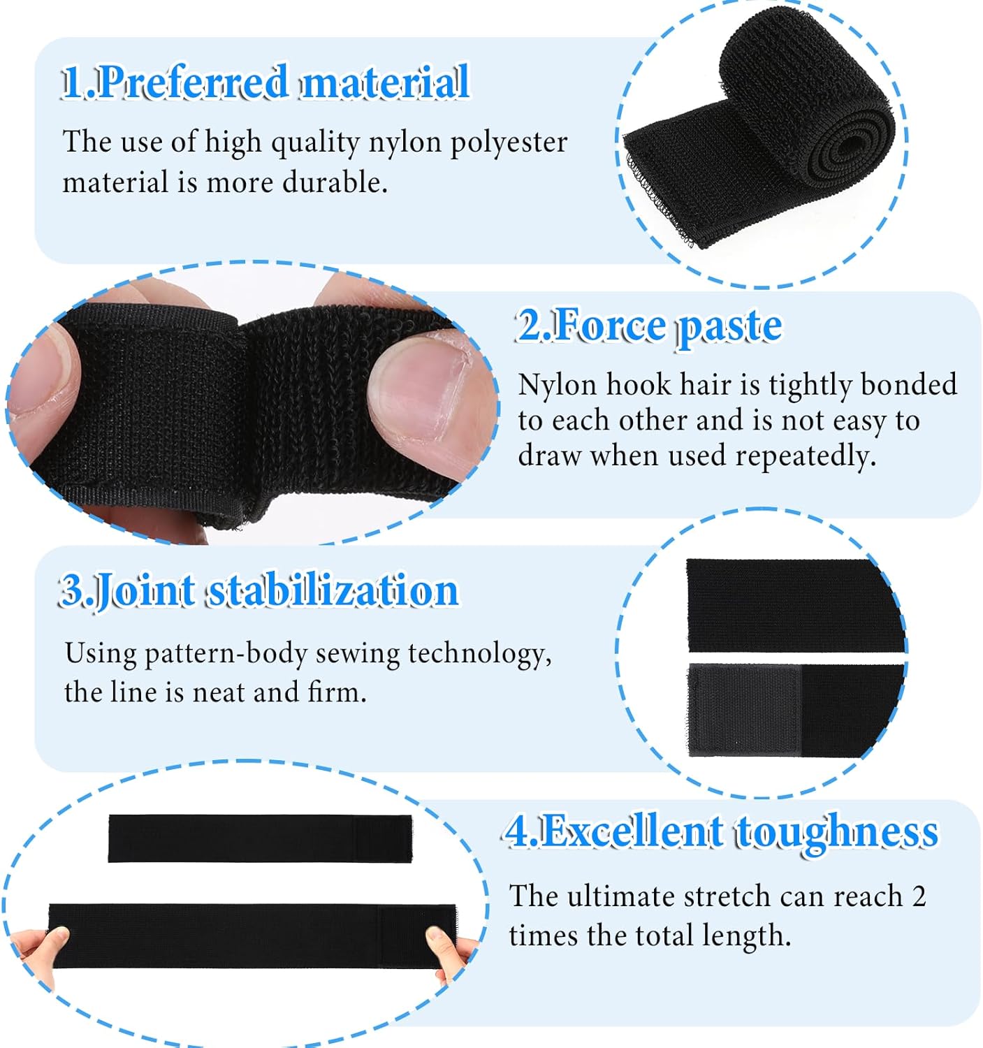 Skiennix Cowboy Boot Blousers - Adjustable Elastic Ankle Straps for Gardening & Hiking | 4 Pack