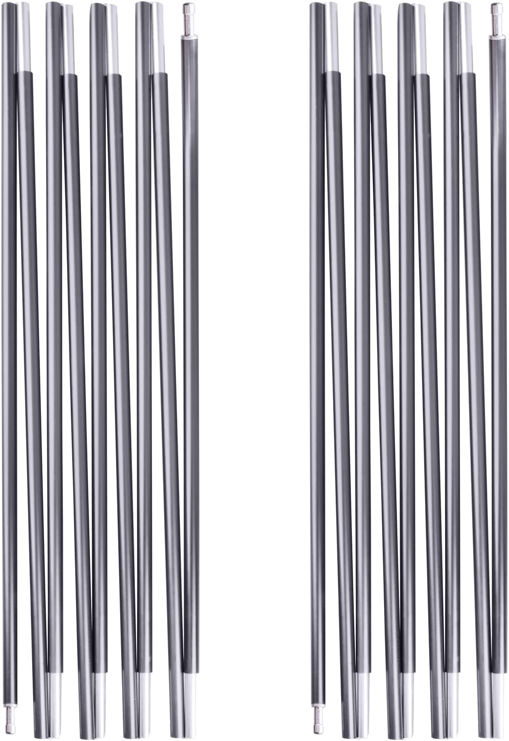 TRIWONDER Tent Poles - Replacement Aluminum Camping Rods | Pre-Assembled Repair Kit (2 Pcs)