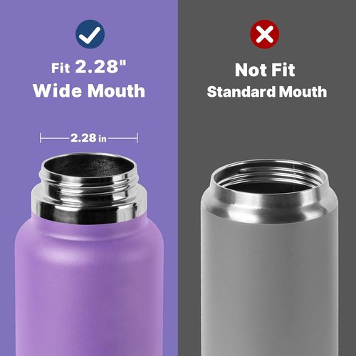 Hydro Flask Straw Lid - Replacement Straw Top Cap with Straws & Brush | BPA-Free for 12-40 oz Bottles