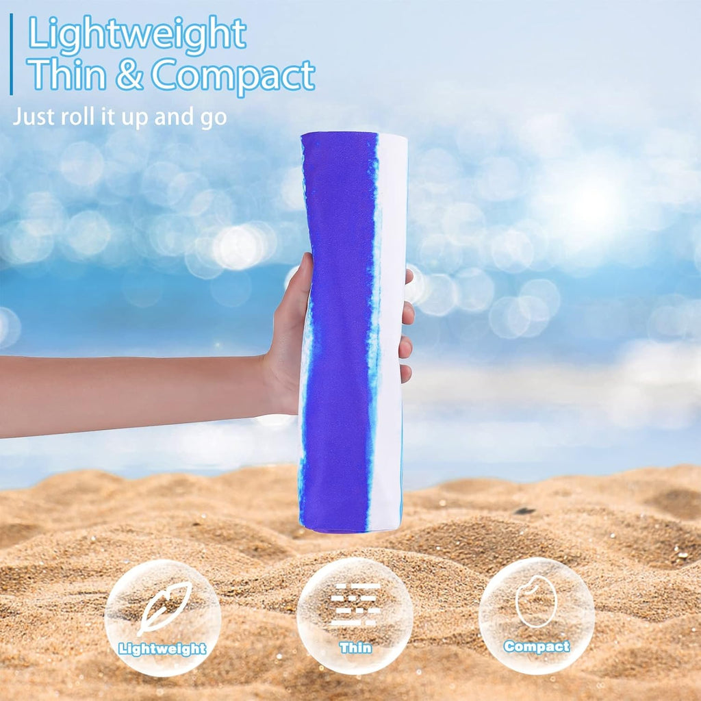 TwoYek Microfiber Beach Towels - Lightweight & Quick-Dry | 71x32 Oversized Sand-Free Travel Essentials