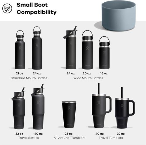 Hydro Flask Bottle Boot - Silicone Bottom Protector Sleeve - Small Capri Blue Accessory