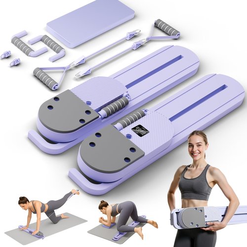 FURFAST Pilates Board, Upgrad Pilates Reformer Machine, 6-in-1 Multifunction Abdominal Fitness Board for Home Workout Equipment, Portable Reformer Machine for Full Body Workout