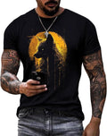 Domirica Cool Animal Graphic Tee - Quick Dry 100% Cotton Crewneck T-Shirt for Men, Big & Tall