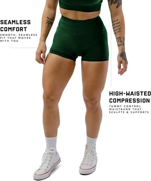 Gymreapers Seamless Athletic Shorts for Women - Squat Proof, High Waisted, Quick Drying | Ideal for Yoga & Gym