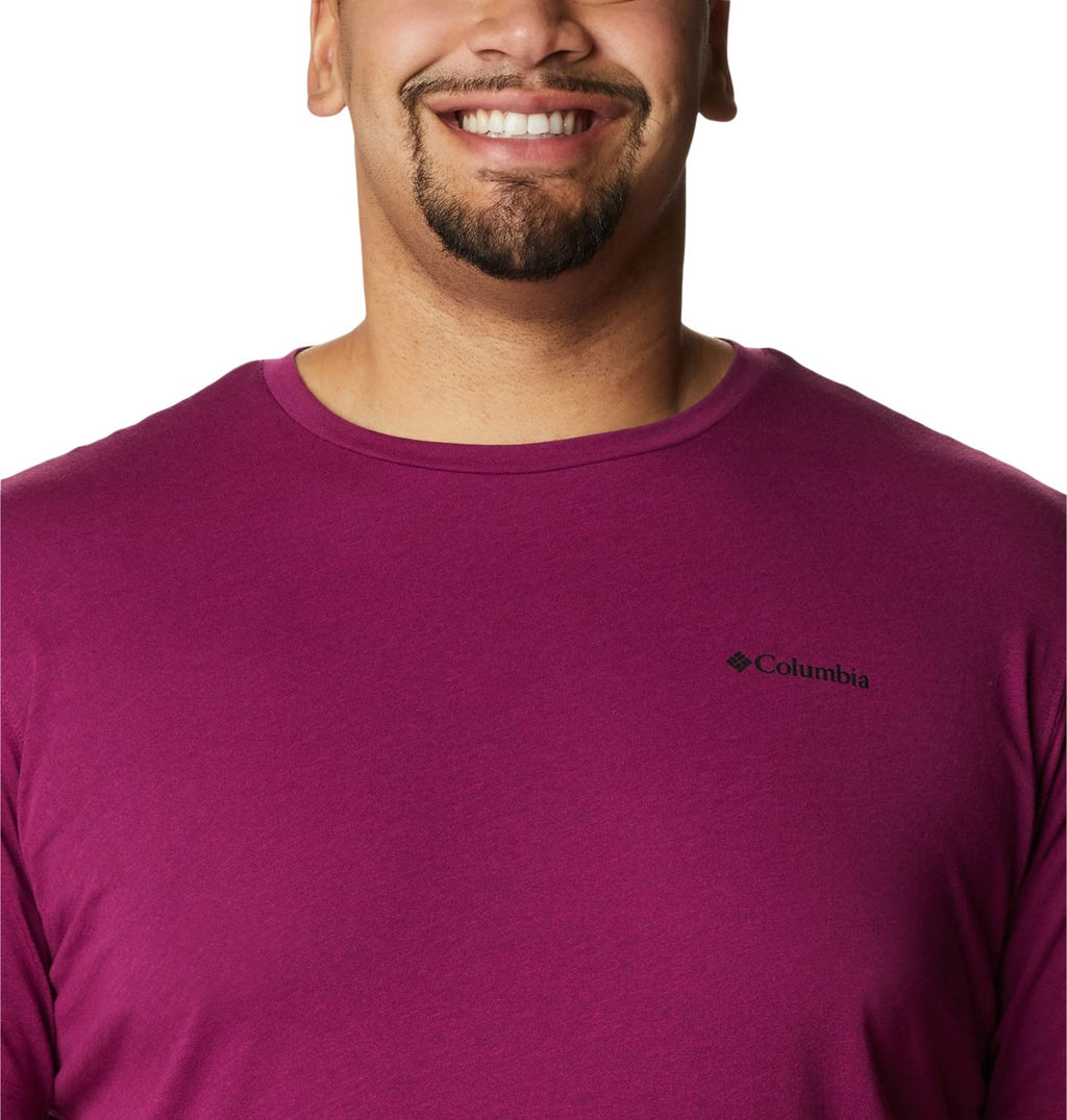 Columbia Men's Big & Tall Thistletown Hills Short Sleeve, Red Onion Heather, 2X B&T