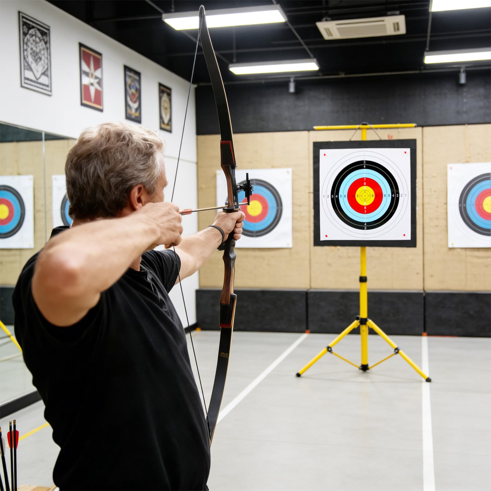 - QI HUO JU - 20'' Archery Foam Target Durable Bow and Arrows Targets for Backyard, High-Density EVA Foam Practice Shooting Targets for Adult & Youth, Include 5 Target Papers, 4 Pins