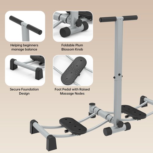Leikefitness Leg Machine Slim Body Female Pelvic Floor Muscle Fitness Equipment Muscle Repair Strengthening Training for Home (Silver-Foldable)
