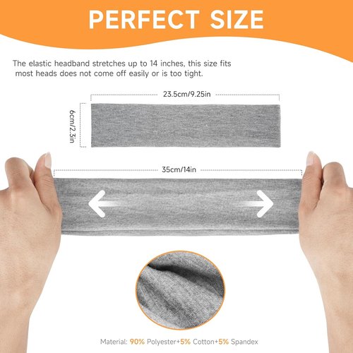 Buyisgle Workout Headbands for Women - 8PCS Non-Slip Elastic Hair Bands for Yoga, Running & Gym