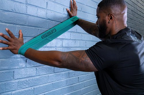 Serious Steel Fitness Fabric Mini Loop Non-Slip Resistance Band Set, Warm-Up, Physical Therapy, Glute Training, Speed and Agility Exercise Bands (Level 3 - Medium (Green))