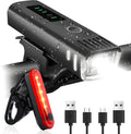 Ultra Bright USB Rechargeable Bike Light Set, 4 Light Modes Bicycle Front Headlight and Back Taillight, Night Riding Waterproof Bike Front & Rear Light for Men Women Kids Road Mountain Cycling