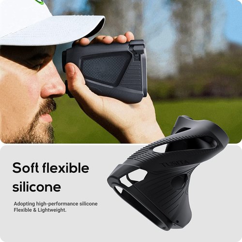 TUSITA Silicone Case Compatible with Bushnell PRO X3 X3+ Golf Laser Rangefinder - Black
