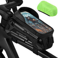 Zyxformis Bike Bag, Bike Accessories with Sun-Visor, Waterproof Bike Phone Holder with TPU Sensitive Touch Screen, Bicycle Top Tube Front Frame Bag Handlebar Bag with Rain Cover