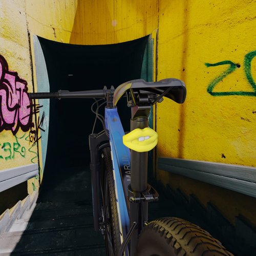 Volo UGH Lip Bicycle Tail Light Stroller Scotter Lights Safety Lights Skateboard Rear Helmet Biking Rechargeable Cool Cycling Decorations Kids Women Gift Yellow