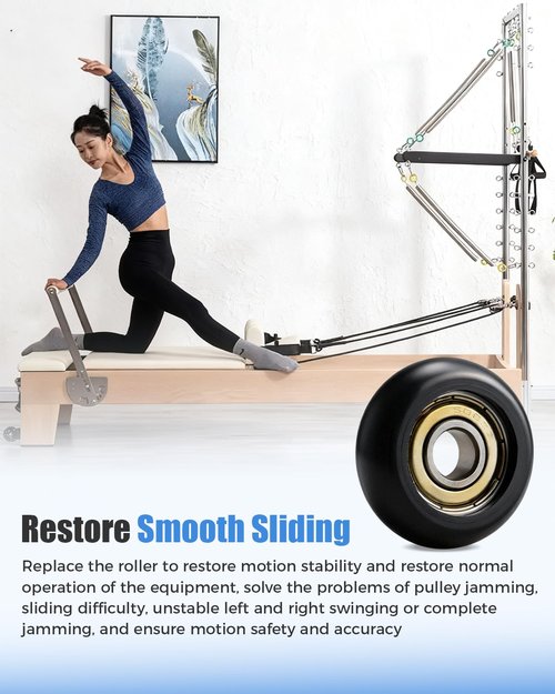 Replacement Roller Wheels Fit for Aero Pilates Reformer, 4 Pcs