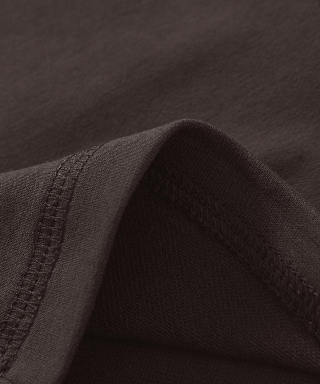 Weintee Women's Petite Cotton Sweatpants with Pockets L Brown