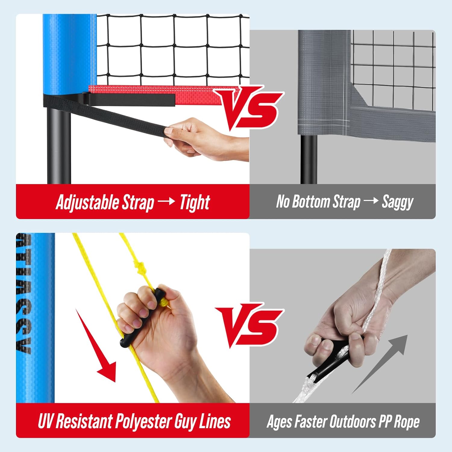 Volleyball Net Set by [Brand Name] - Adjustable Width & Height for Backyard or Beach | Complete with Pump, Scoreboard & Carry Bag