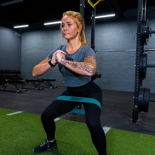 Serious Steel Fitness Fabric Mini Loop Non-Slip Resistance Band Set, Warm-Up, Physical Therapy, Glute Training, Speed and Agility Exercise Bands (Level 3 - Medium (Green))