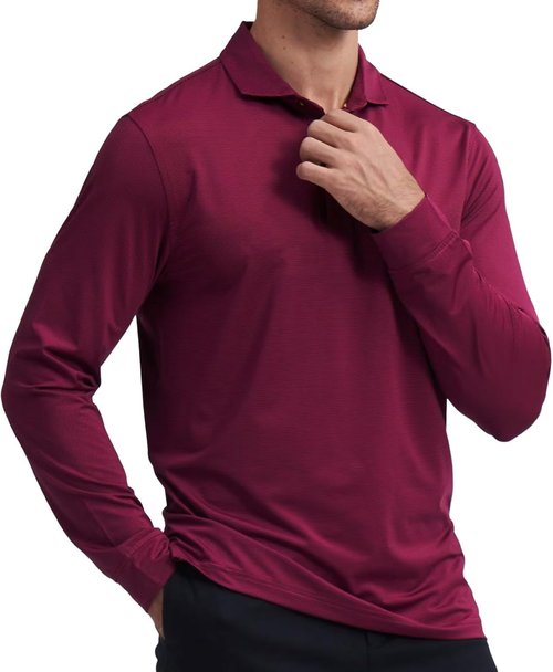 M MAELREG Men's Polo Shirts - Short & Long Sleeve Dry Fit Performance | Moisture-Wicking Sport Golf Shirts
