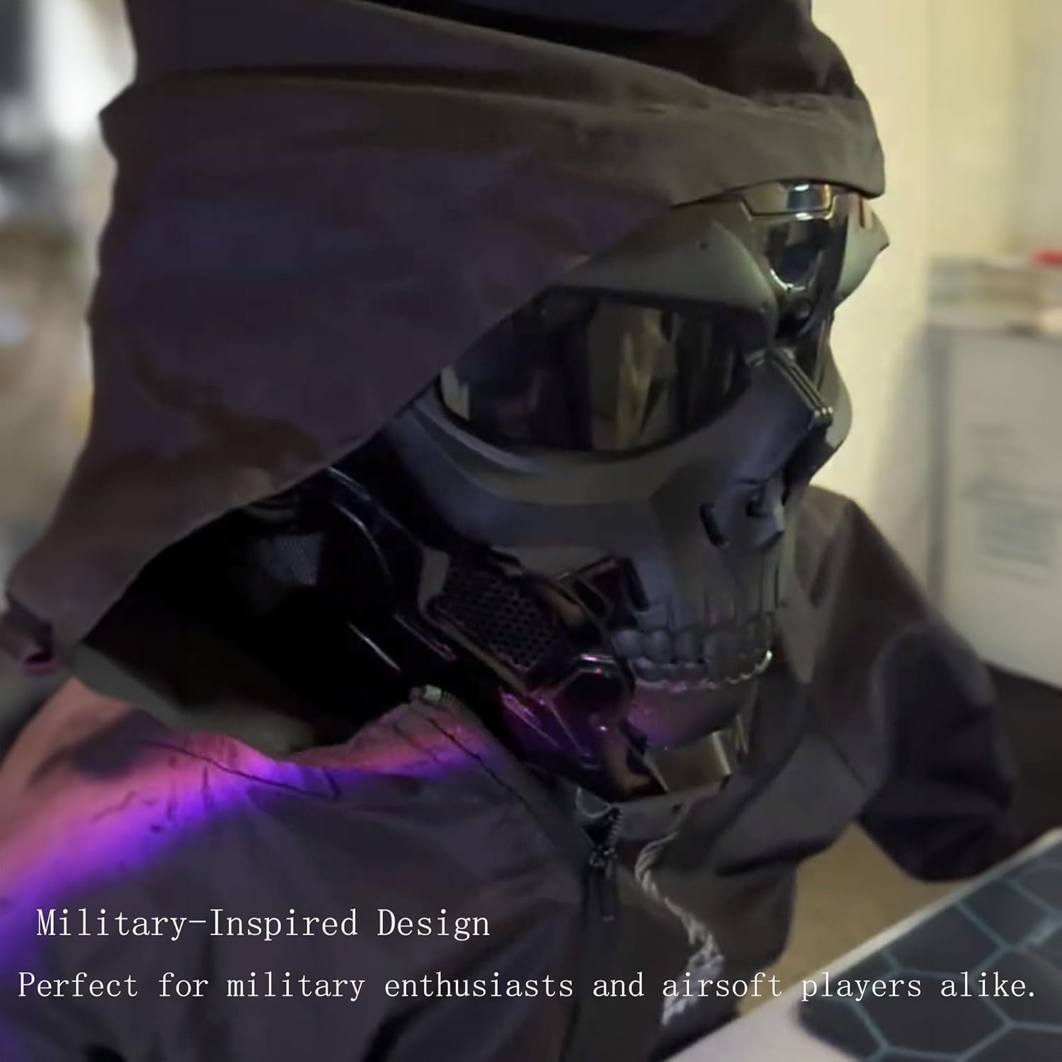 Skiennix Skull Mask - Full Face Tactical Mask for CS Survival, Shooting, Cosplay & Halloween