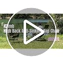 iClimb Green Ultralight Folding Anti-Sinking Camping Chair - High Back, 16.5 Inch Seat