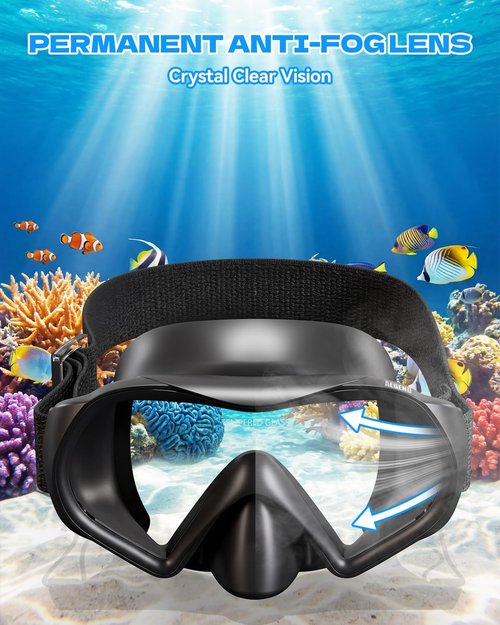 Aegend Diving Mask - Anti-Fog, Anti-UV Wide View Snorkel Mask for Adults & Youth