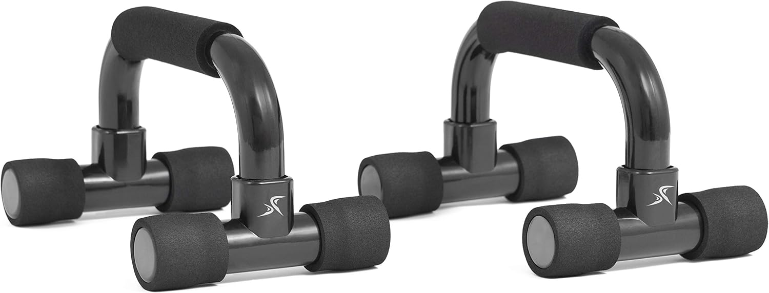 ProsourceFit Push-Up Bars - Lightweight Foam Grip Handles | Slip-Resistant Base | Set of 2