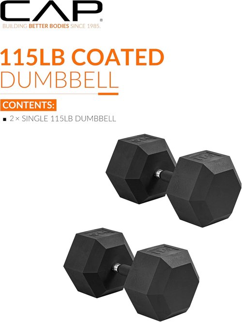 CAP Barbell Coated Dumbbell Weights - Versatile Pairs & Sets for Home Gym Workouts