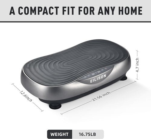 EILISON Glory Vibration Plate Exercise Machine - Whole Body Workout with 99 Adjustable Speeds | Supports Lymphatic Drainage, 350 lbs Capacity