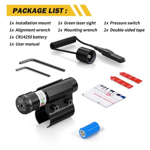 Laser Beam Sight for Bug Salt Gun 2.0, 3.0 and 4.0, Tyseam Adjustable Laser for Fly Gun Salt Shooter, Bug Salt Gun Accessories for Indoor and Outdoor Shooting (Only Laser Sight)