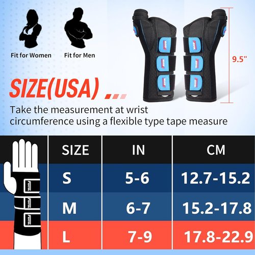 FEATOL Wrist Brace with Thumb Spica Splint - Pain Relief for De Quervain's, Carpal Tunnel, Arthritis | Large/Extra Large
