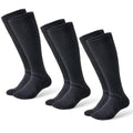 Musesox Compression Socks for Men & Women 15-20 mmHg - 3 Pairs (B01-3black+X-Large)