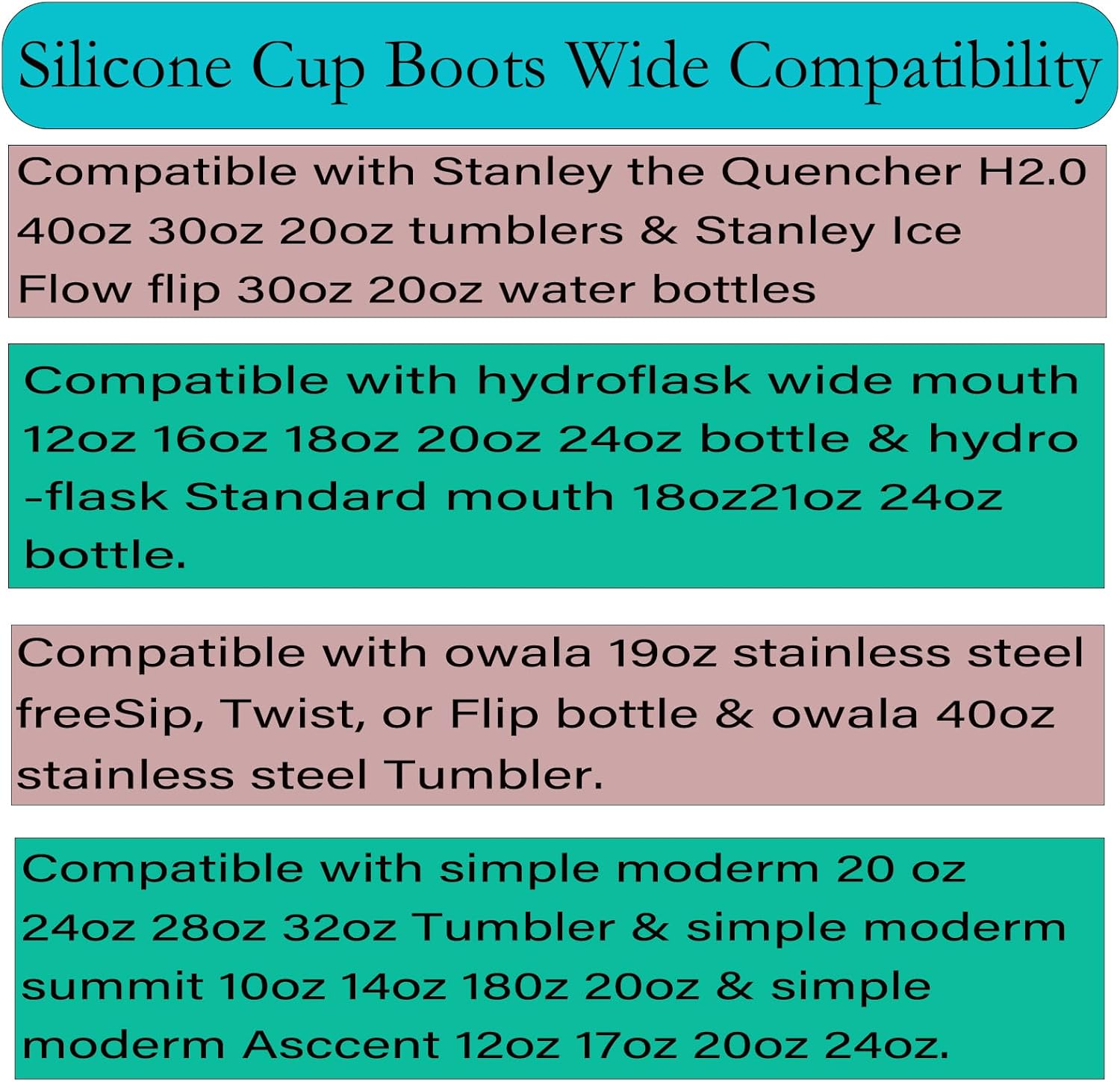 Stanley Silicone Boot - Durable Cup Boots for 40oz, 30oz, & 20oz Tumblers | Black Accessories