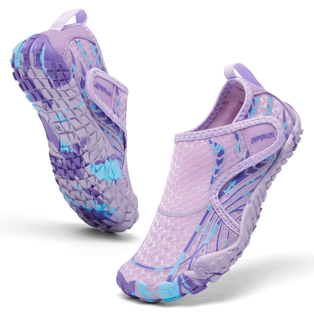 JEPERLUU Kids Water Shoes - Toddler to Big Kid Lightpurple