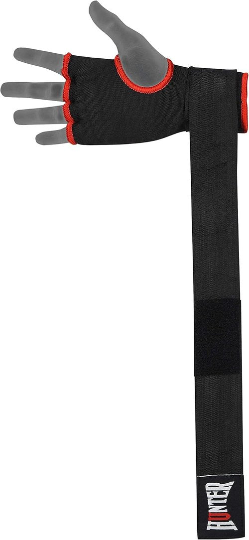 HUNTER Gel Padded Inner Gloves - Quick Elastic Hand Wraps for Boxing & MMA | Unisex Knuckle Wrist Protector (Pair)