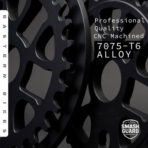 Eastern Bikes Smashguard BMX Sprocket with Built-in Guard, 25T or 28T CNC Machined 7075-T6 Alloy, Durable BMX Chainring for Freestyle & Park Riding (25T)