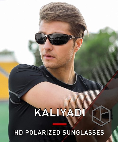 KALIYADI Polarized Sunglasses - UV Protection for Men | 4-Pack Sports Eyewear for Fishing & Cycling