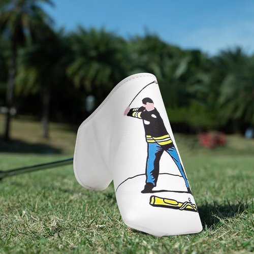 Barudan Golf Funny Putter Head Cover Headcover Premium Leather Golf Blade Putter Cover Magnetic Gift for Men Golfer