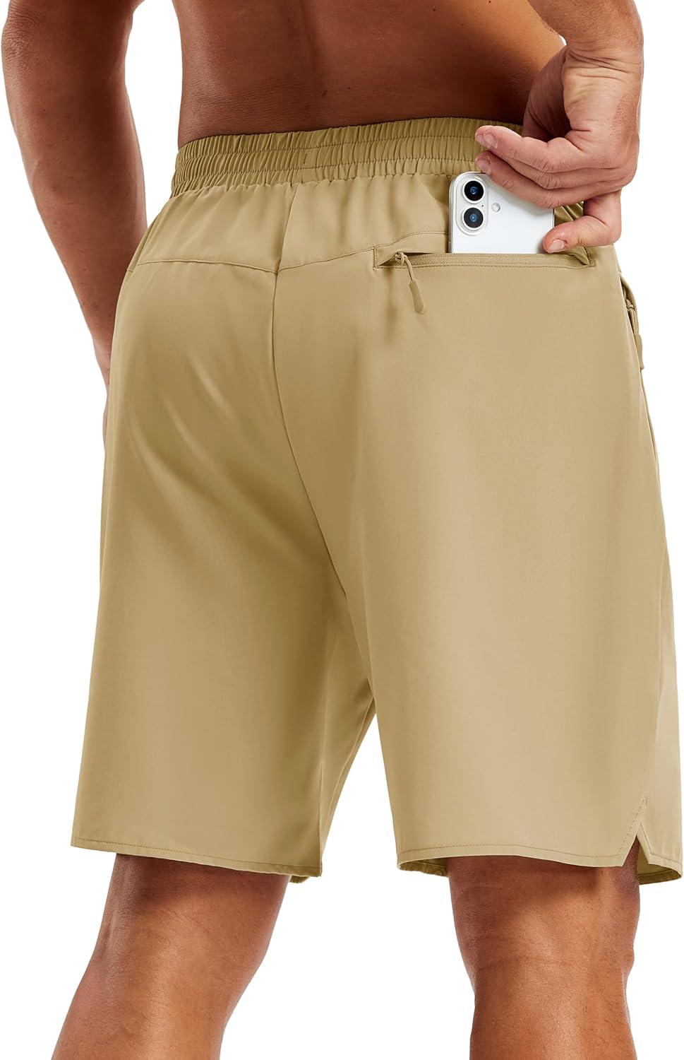 TACVASEN Men's Athletic Workout Shorts - Quick Dry 7" Gym Running Shorts with Zipper Pockets