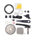 Topyond 9 Speed Groupset 11 to 40T Bike Speed Cassette Crank Shift Freewheels Bike Lever Rear Derailleur Chain Set for MTB Mountain Bike (34T Chainring)